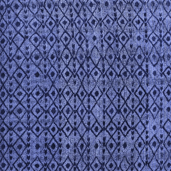 Ahgly Company Machine Washable Indoor Square Oriental Blue Modern Area Rugs, 5' Square