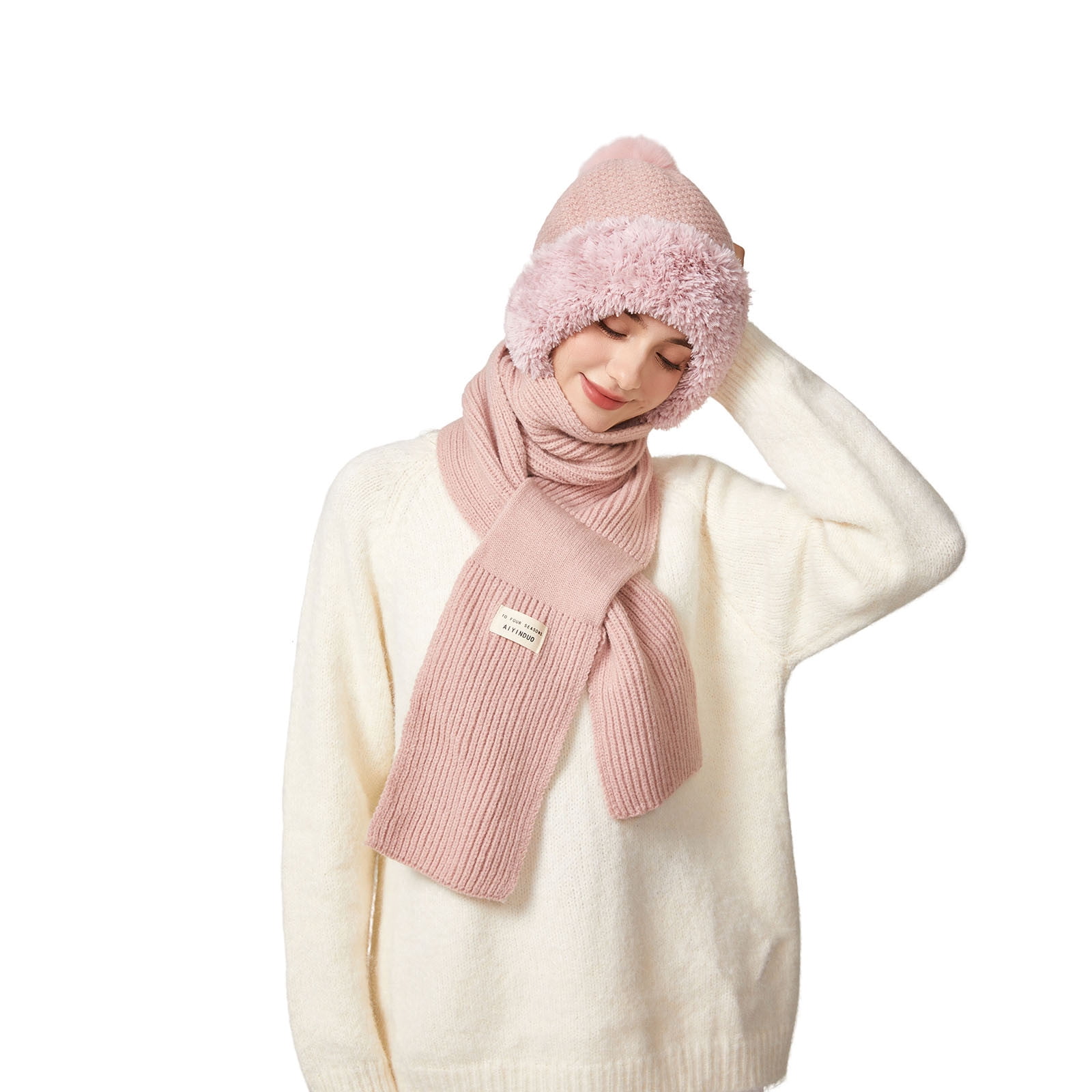 Winter Balaclava Hat 3 In 1 Knit Hat With Face Mask And Neck Gaiter, Windproof Thermal Warm Ski Mask Full Coverage Design, for Winter Skiing Snowboarding Cycling Outdoor Work