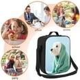 thumbnail image 5 of Bingfone Dog Wrapped in Towel Reusable Insulated Lunch Bag Cooler for Work School Picnic or Travel, 5 of 9