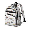 thumbnail image 2 of Tractor and Rainbows White Pattern Cute School Backpack Bag for School with Padded Back and Adjustable Shoulder Straps 15.25"x11.5"x5.25", 2 of 5