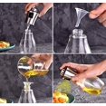 thumbnail image 2 of Ölsprüher Flasche 200ML, 3 in 1 Öl Sprühflasche, Essig spritzer Ölspender, Transparent Öl Sprayer, Öl Auslöser Glasflasche mit Trichter Kochen, Salat, BBQ, Pasta, BPA-Free y 100% Food Safety, 2 of 7