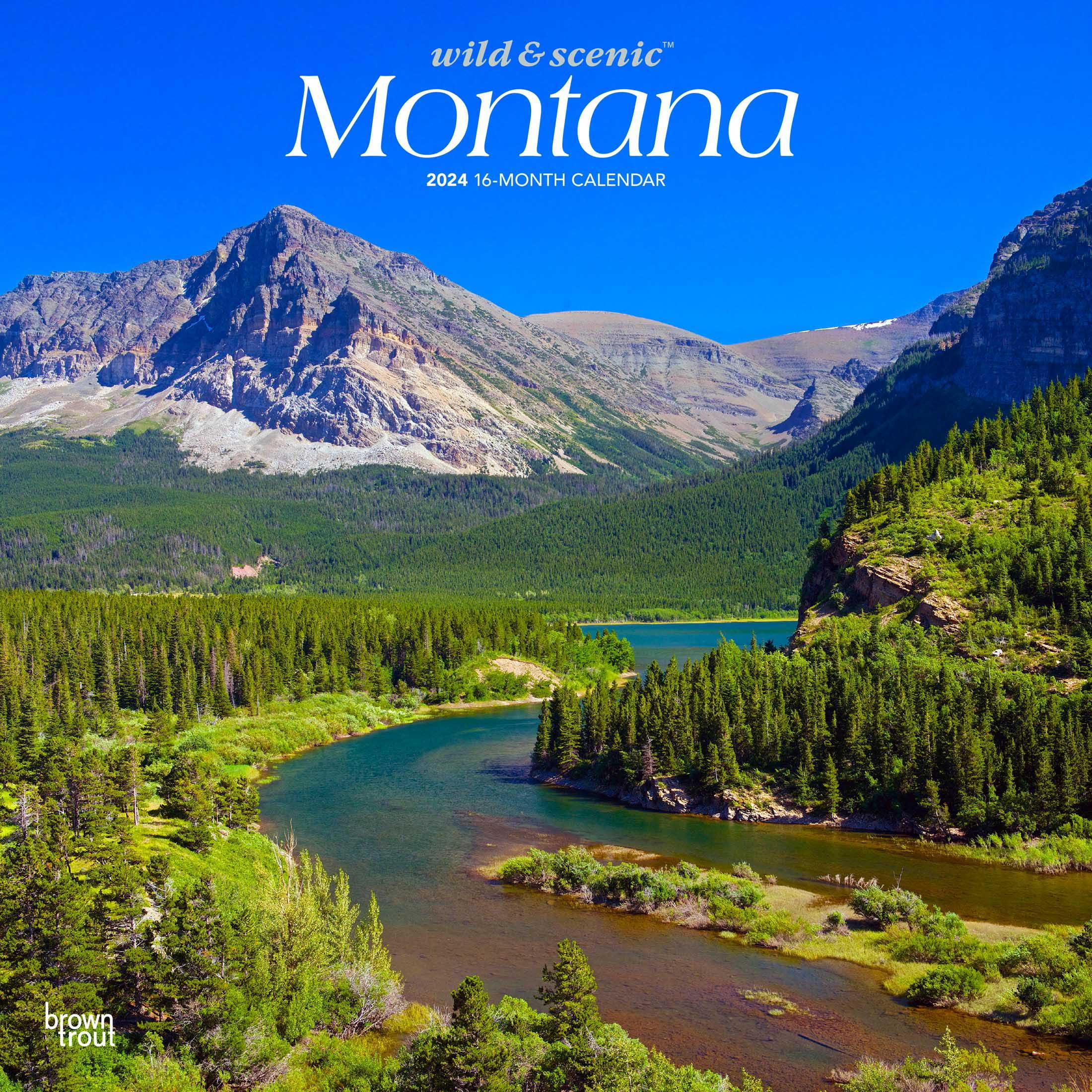 Montana Wild & Scenic 2024 Wall Calendar 12x12 by Browntrout