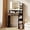 A Brown, variant on Akaber Makeup Vanity Desk with Mirror and Lights, 26.5" Small Vanity with Large Drawer and 6 Level Storage, White Vanity with 3 Color Lighting Modes