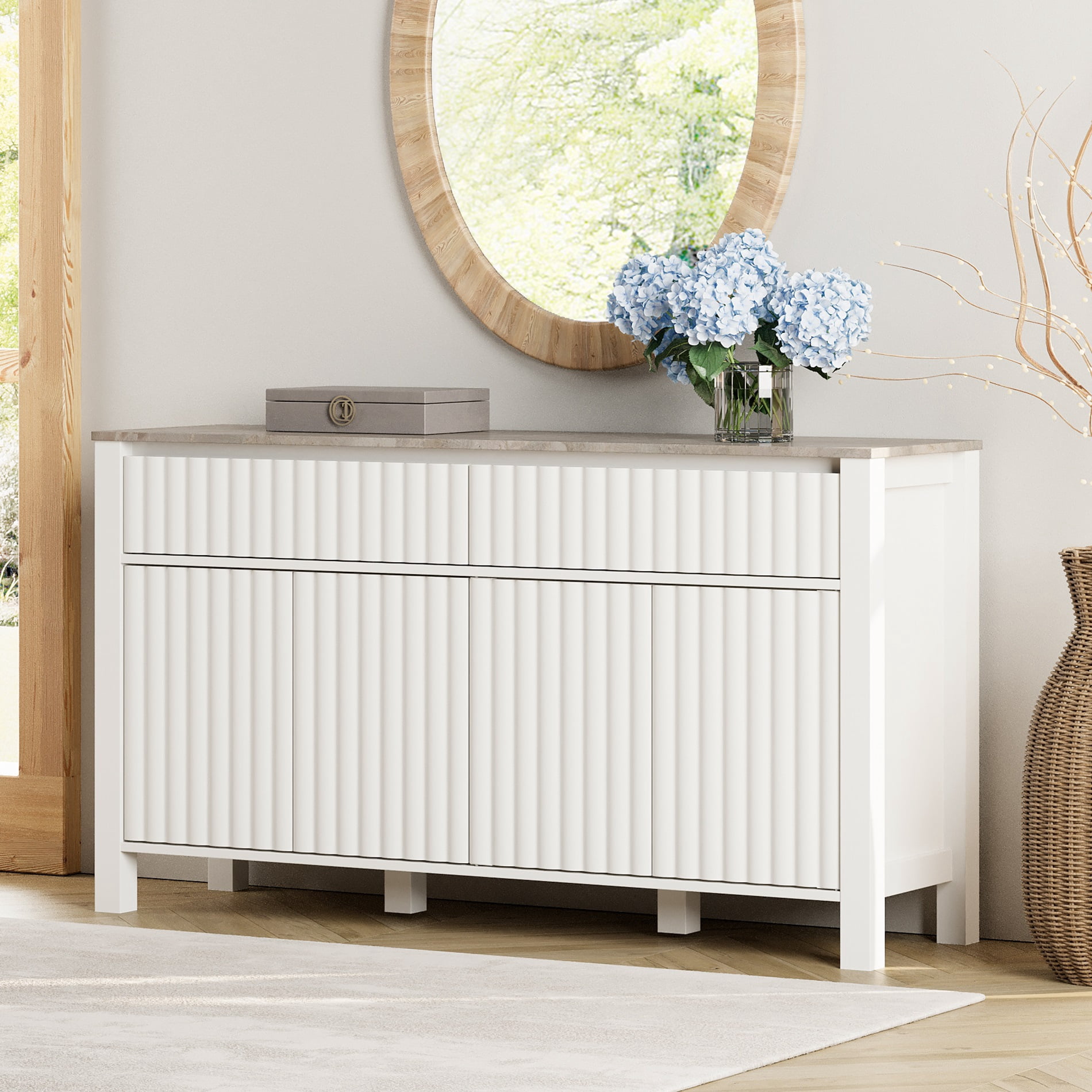 Modern Dressers & Chests of Drawers with Doors for Bedroom, Living Room, Entryway