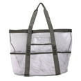 thumbnail image 2 of BKER Beach Bag Seaside Travel Mesh Beach Bag Large Capacity Towel Slippers Mesh Storage Bag, 2 of 7