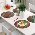 thumbnail image 6 of Ryvnso Christmas Snowflake Pattern Round Plate Mats Dining Table Placemat 1 Piece for Holiday Decoration, 6 of 7