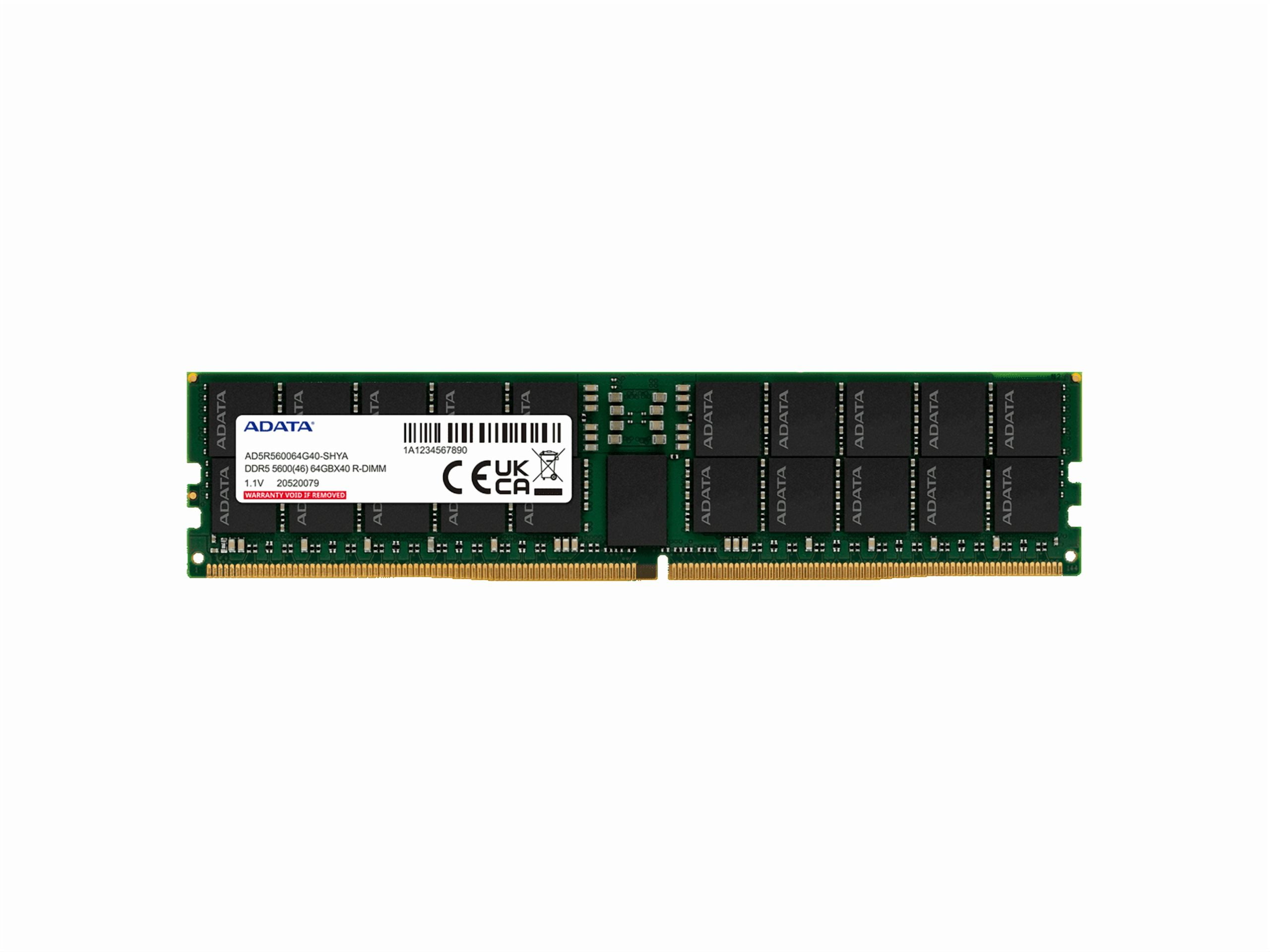 ADATA XPG 32GB (1x32GB) ECC Registered DDR5 5600 (PC5 44800) Memory Model AD5R560032G20-SHYA