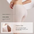 thumbnail image 5 of Pantalones de seguridad 2 en 1 de cintura alta sin costuras de seda helada, bragas para mujer, pantalones cortos transpirables ondulados debajo de la falda, medias, ropa interior para mujer, 5 of 5