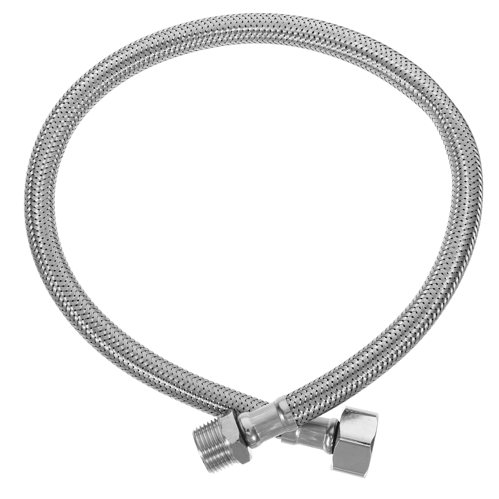 FOMIYES Flexible Toilet Hose Stainless Steel Braided Hose Toilet Water Supply Line 3/8 Inch To 1/2inch