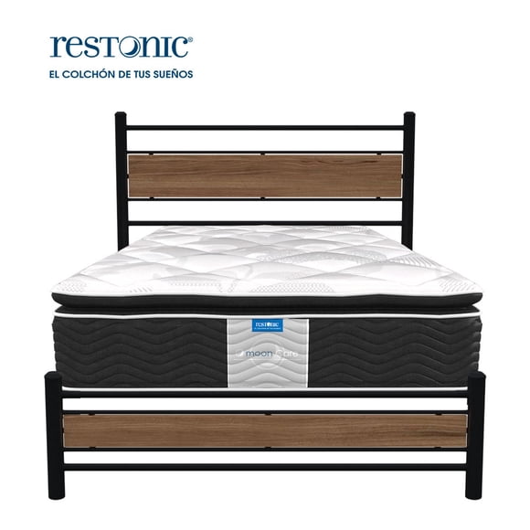 Colchon Matrimonial Restonic Ortopedico MoonCare + Box Completo