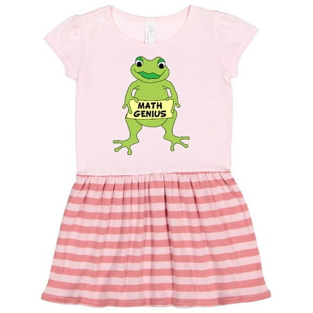 

Inktastic Math Genius Frog Gift Toddler Girl Dress