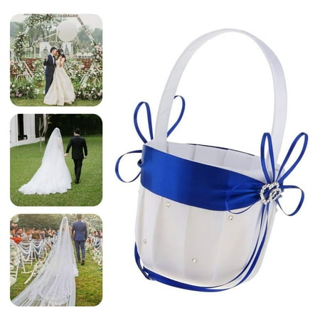 

Clearance！ Pmars Elegant Flower Basket with Large Capacity and Lace Design Perfect As a Wedding Bouquet Holder Party Decoration Or Home Set