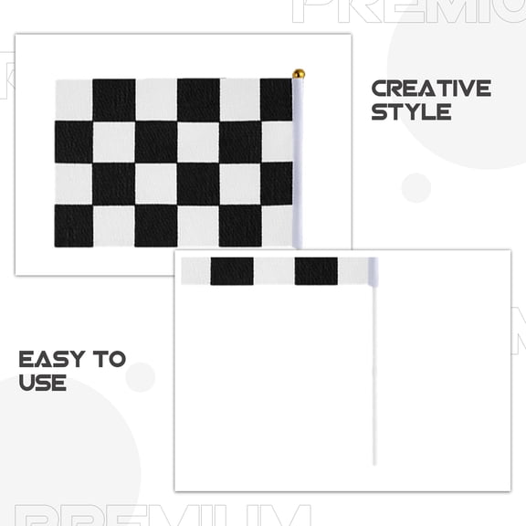 10 Pcs Racing Signal Flags Mini Race Banners Car Party Decorations Non-Woven Fabric Starting Flags
