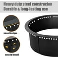 thumbnail image 5 of Outdoor 45-Inch Outer/39-Inch Inner Fire Pit Ring Smokeless,Duty Solid Metal Steel Round Firepit Rim Insert for DIY Fire Pits, Outdoor Above or In-Ground, Camping Garden Patio Backyard.，Fire Pit, 5 of 7