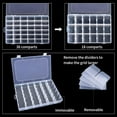 thumbnail image 2 of MRSXXNTY 3pack 36 Grids Clear Plastic Organizer Box Container Craft Storage with Adjustable Dividers for Beads Organizer Art DIY Crafts Jewelry Fishing Tackles with 3 Sheets Label Stickers, 2 of 7