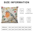 thumbnail image 6 of Nawypu  Bird Tree Throw Pillow Covers Decorative Print Accent Pillow Case Colorful Cute Cushion for Farmhouse Bed Couch Decor Piped Edge Sham Beige Orange 2pc, 6 of 6