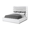 thumbnail image 2 of JERFIT Milky White Queen 5-Piece LED Modern Bedroom Set with Upholstered Bed, Dresser, Mirror, Nightstand & Chest, Wood Furniture, 2 of 10
