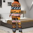 thumbnail image 7 of Kuiaobaty Christmas Giraffe Print Pajamas Set for Women 2pcs Long Sleeve Button Down Sleepwear Nightwear Soft Pjs Lounge Sets Tops and Pants with Pockets, Size XL, 7 of 7