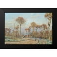thumbnail image 2 of Pissarro, Camille 18x13 Black Modern Framed Museum Art Print Titled - The Road to Versailles, Louveciennes, Morning Frost, 2 of 5
