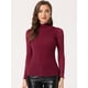 thumbnail image 3 of Camisa de manga larga brillante Allegra K Gilitter para mujer fiesta Rojo XL, 3 of 5