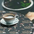 thumbnail image 2 of Ambesonne Hedgehog Fitted Round Tablecloth, Woods Animal and Mushrooms, 40"- 44" Diameter, Charcoal Grey Coral and Ecru, 2 of 5