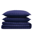 thumbnail image 5 of Brooklyn Loom Classic Solid 100% Cotton 200 Thread Count Percale Navy 2-Piece Twin Quilt Set, Solid Casual themed, Adult Bedding, OEKO-TEX Certified, 5 of 10