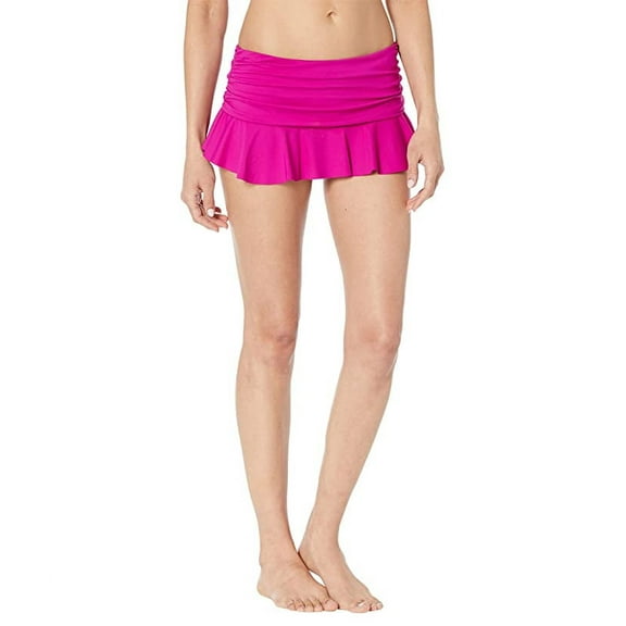 Ralph Lauren Women's Beach Club Solids Ruffle Skirted Hipster Bottoms Pink Size 16