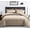 Beige-Full, variant on Full Size Black Red Bed-in-a-Bag 7-Piece Down Alternative Bedding Set
