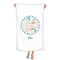 thumbnail image 1 of Serviette de Bain en Coton Doux avec Motif de Fleurs, 1 of 4