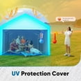 thumbnail image 2 of Quictent Carport Replacement Tarp Canopy Top Cover with Leg Cloth with Bungees Balls, for 10x20 ft Garage Party Tent Shelter - White, One Roof Only, 2 of 7