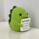 thumbnail image 2 of Dinosaurio de ganchillo positivo con tarjeta de aliento Dinosaurio reconfortante para niños Muñeco de dinosaurio tejido a mano Juguete de regalo de Navidad, 2 of 5