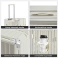 thumbnail image 5 of Luggage Set 4 pcs (20"/24"/29"/Travel Bag), PC+ABS Durable Lightweight Luggage White, 5 of 5