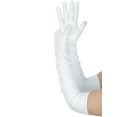 thumbnail image 5 of INSPIRE CHIC Women's Faux Leather Gloves Shiny Full Finger Opera Long Evening Warm Glove One Size White, 5 of 6