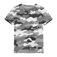 thumbnail image 5 of IYYVV Womens Tops Dressy Casual Short Sleeve Shirts For Teens Crew Neck T Shirts For Women Camouflage Graphic Blouses Summer Spring Clothes 2024 Gray 3XL, 5 of 5