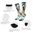 thumbnail image 3 of Masiiu Bluey Print Adult Crew socks, Comfortable Novelty Colorful Patterned, Breathable, Stylish Colorblock for Men Women, 3 of 6