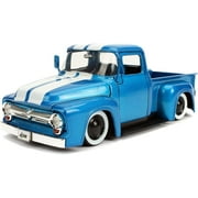 Jada Toys 31541 1956 Ford F100 Pickup Truck Metallic Stripes & Extra Wheels Just Trucks Series 1 by 24 Diecast Model Car Play Vehicle