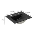 thumbnail image 2 of Pemberly Row Lavabo de Salle de Bain Moderne 18 Pouces Noir avec Bassin Rectangulaire, 2 of 5