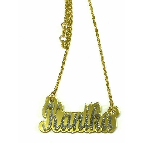 Personalized Custom Name Plate Chain Necklace Laser Cut Name or Word Made To Order Nameplate With Your Name On It!