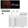 Champion Basketball Scorebook - 30 Games & 15 Players per Team, All Stats & Scoring