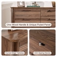thumbnail image 6 of CQSXDA Modern 8 Drawer Dresser with Fluted Design 52 Inch Wide Wooden Chest for Bedroom and Living Room Storage, Walnut, 6 of 8