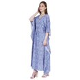 thumbnail image 4 of Moomaya Womens Sleep Kaftan V-Neck Cover Up Long Caftan Maxi Dress, 4 of 7