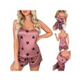 thumbnail image 5 of Liacowi Women Pajamas Set Heart Print Sleeveless Camisoles Tops and Shorts 2 Piece Sleepwear Summer Nightwear Loungewear, 5 of 6