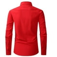 thumbnail image 3 of Brnmxoke Men's Dress Shirt Long-Sleeve Slim Fit Business Casual Button Down Shirts Solid Color Wrinkle-Free Stretch Formal Shirt Comfort Turndown Collar Dress Shirts with Pocket, 3 of 3