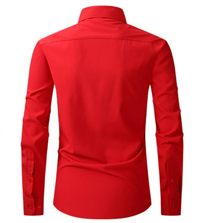 Red dressy shirt sale