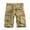 Khaki, variant on Turilly Plus Size Shorts for Men Casual Pure Color Outdoors Pocket Beach Work Trouser Cargo Shorts Pant