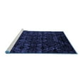 thumbnail image 2 of Ahgly Company Machine Washable Indoor Rectangle Abstract Blue Modern Area Rugs, 4' x 6', 2 of 4