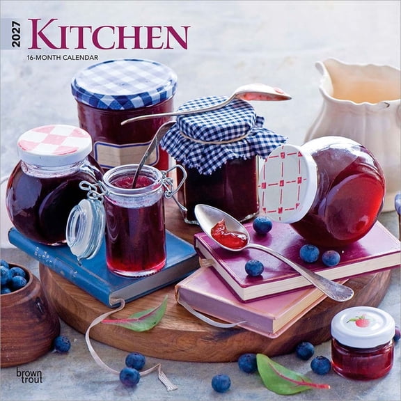 Kitchen 2027 12 X 24 Inch (Hanging) Monthly Square Wall Calendar Plastic-Free, (Paperback)