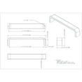 thumbnail image 2 of Elements 193-128 Asher 5-1/16" (128Mm) Center To Center Radius Curved Strap Cabinet Handle, 2 of 4
