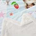 thumbnail image 3 of Hedgehog Blanket Cute Cartoon Animal Throw Blanket,Kawaii Hedgehog Print Fleece Blanket Blue Pink Gradient Fuzzy Blanket Red Strawberry Decor Sherpa Blanket 50"x60", 3 of 6