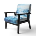 thumbnail image 3 of Designart "Blue Minimalism Coastal Wave" Upholstered Nautical & Coastal Accent Chair and Landscapes Arm Chair - Multiple Color & Pattern, 3 of 7